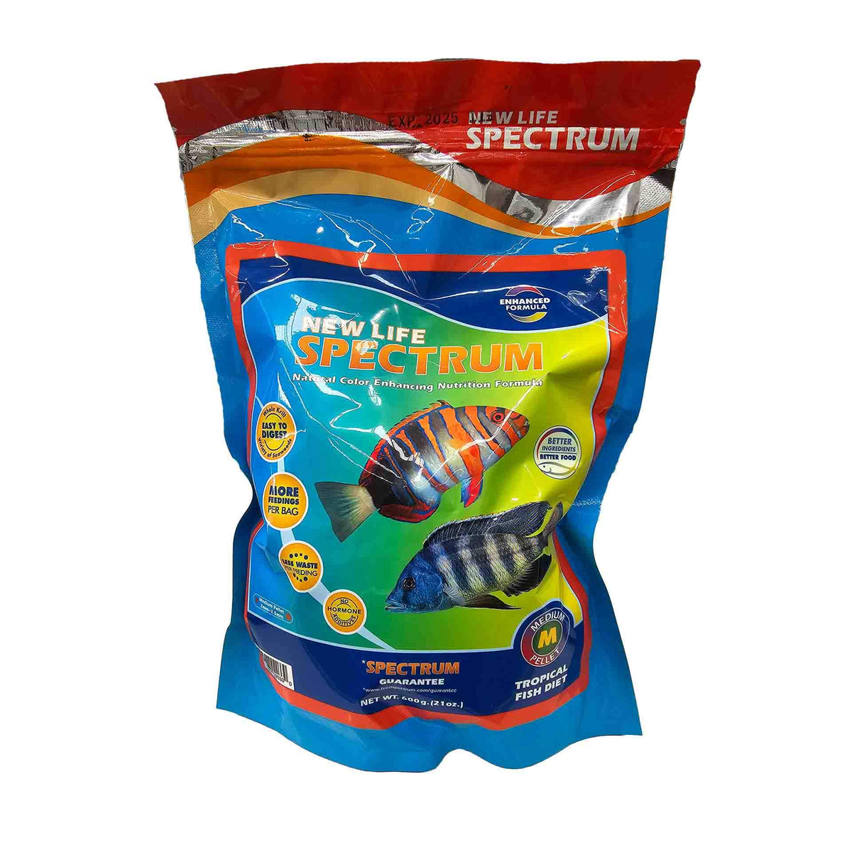 New Life Spectrum Medium Tropical Fish Diet 600g - Sinking Pellet 2-2.5mm