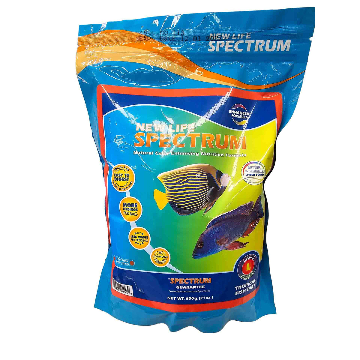 New Life Spectrum Large Tropical Fish Diet 600g - Sinking Pellet 3-3.5mm