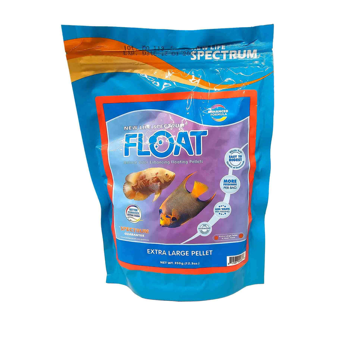 New Life Spectrum Extra Large Float Fish Diet 350g - Floating Pellet 4.5-5mm