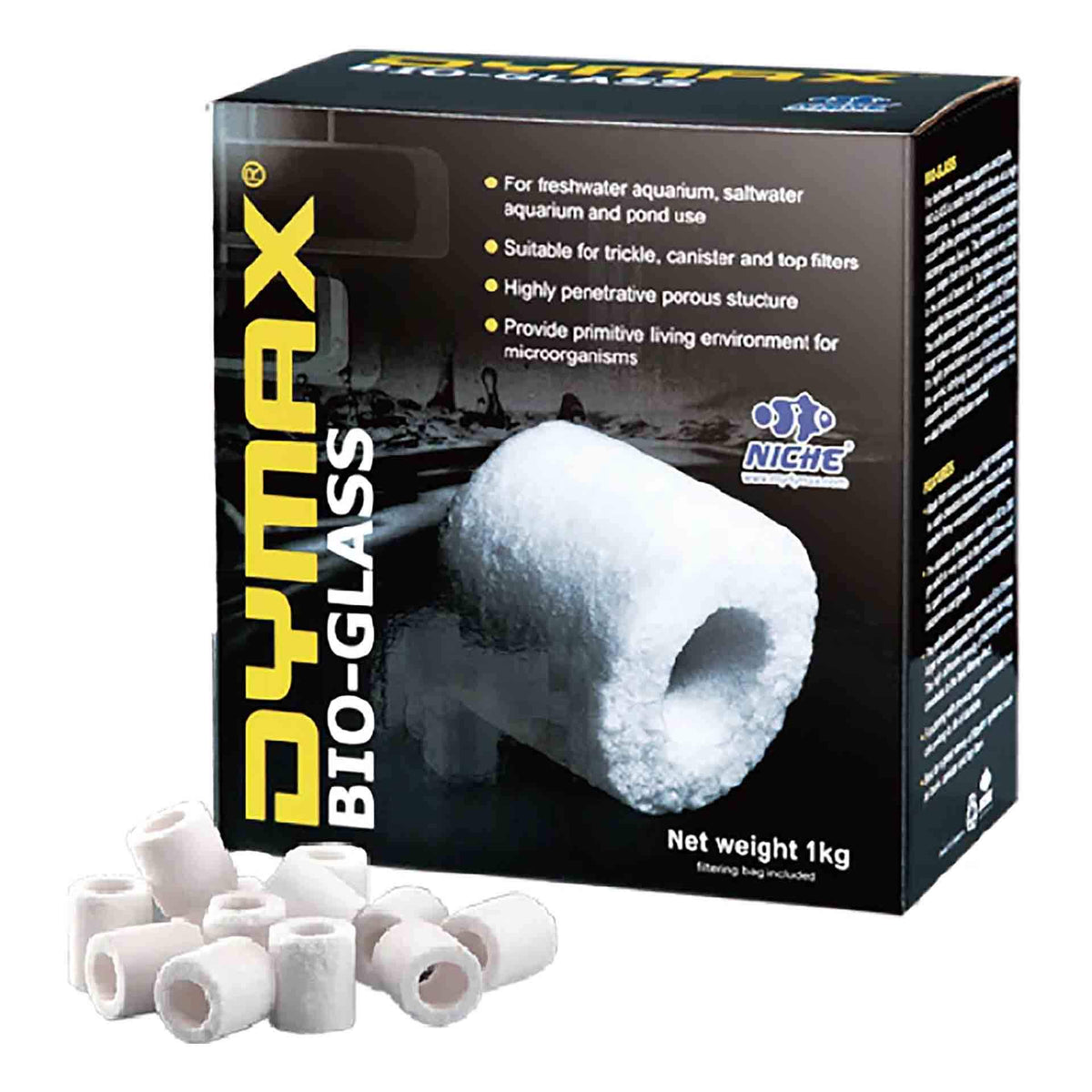 Dymax Bio-Glass 1Kg - Suitable for Freshwater, Saltwater and Pond Use