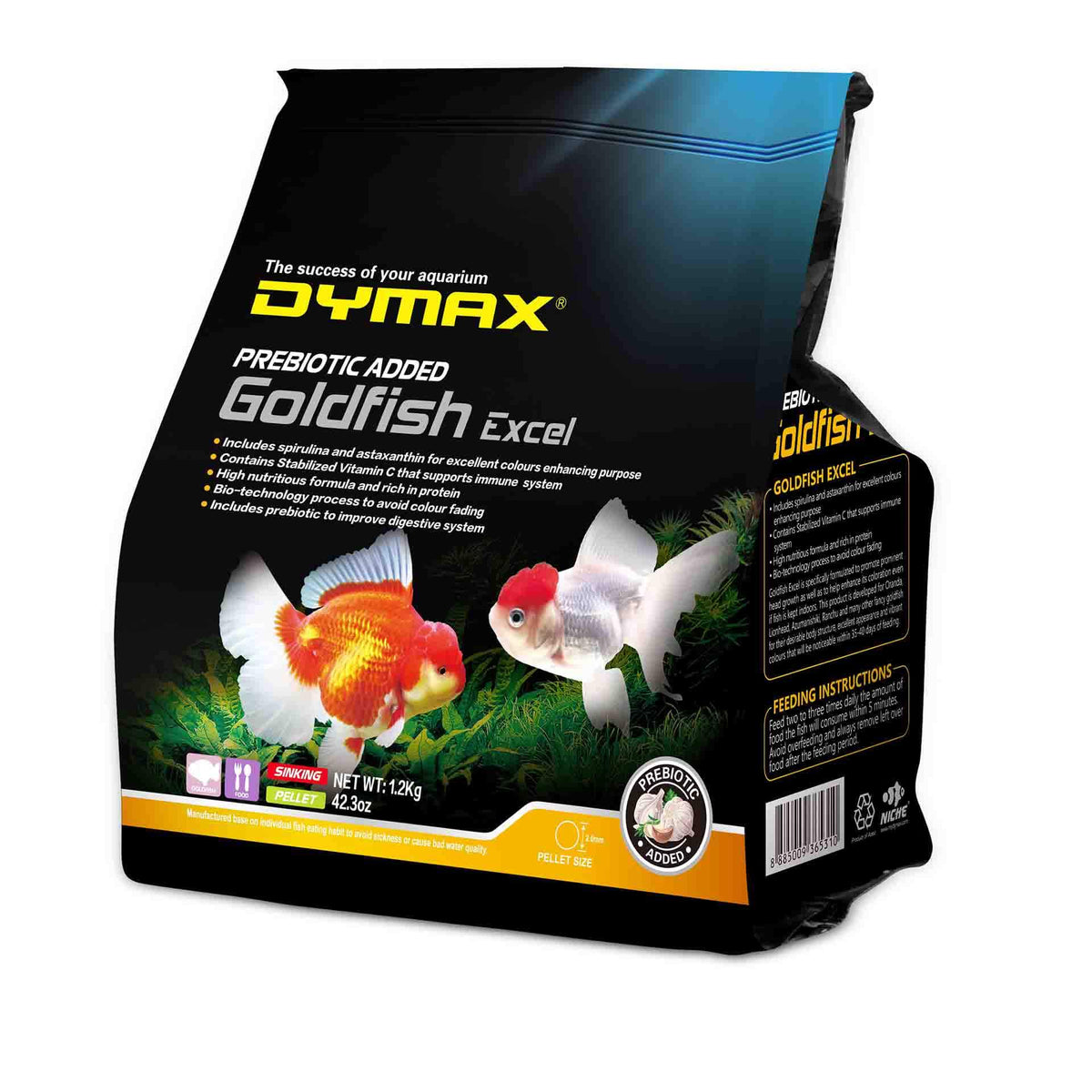 Dymax Goldfish Excel Sinking Pellet 1.2Kg/4L