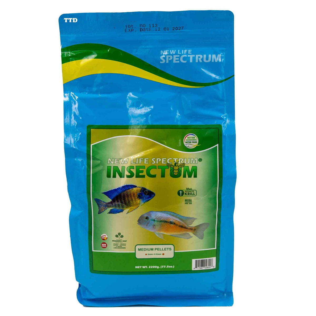 New Life Spectrum Insectum Medium 2.2kg - Sinking Pellet 2-2.5mm