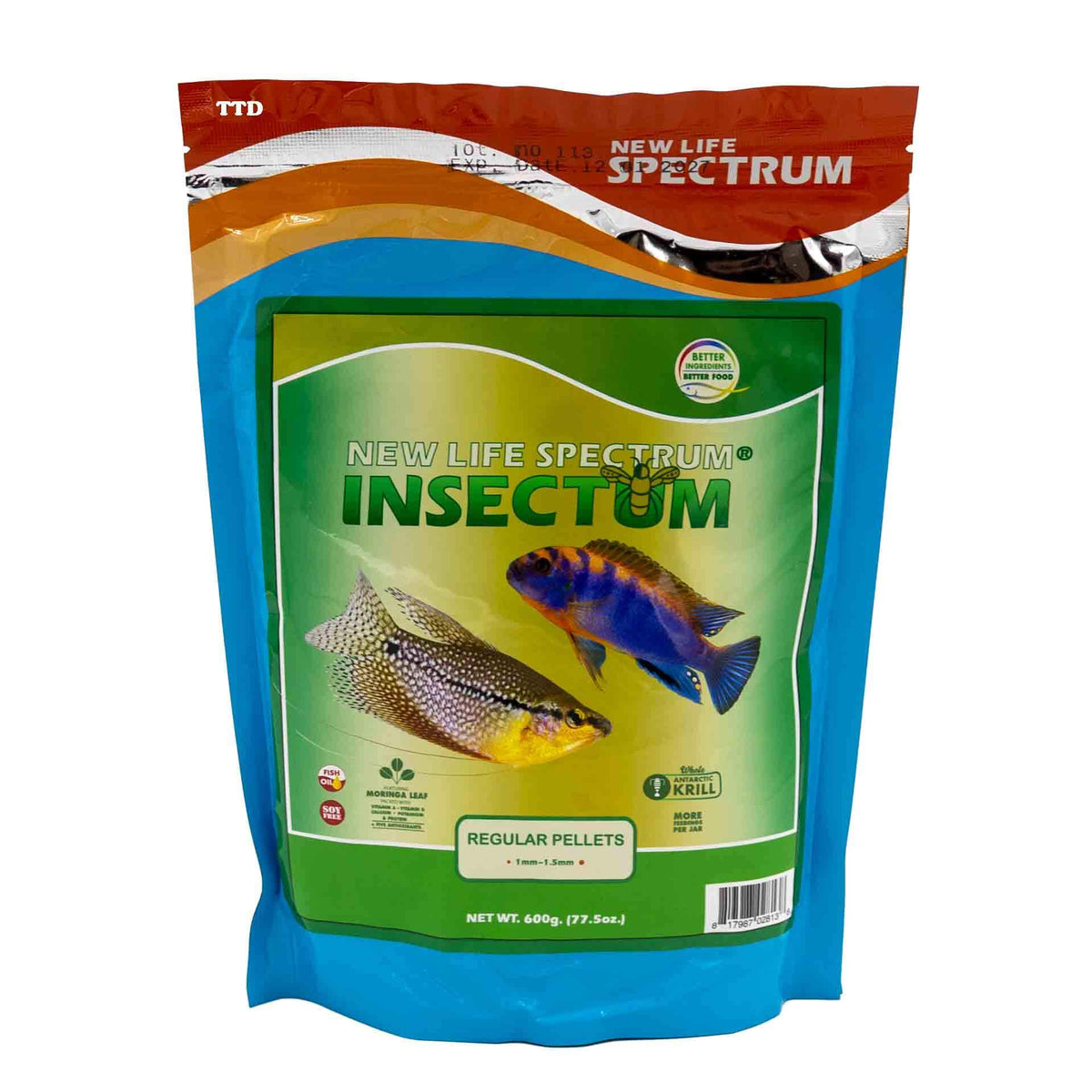 New Life Spectrum Insectum Regular 600g - Sinking Pellet 1-1.5mm