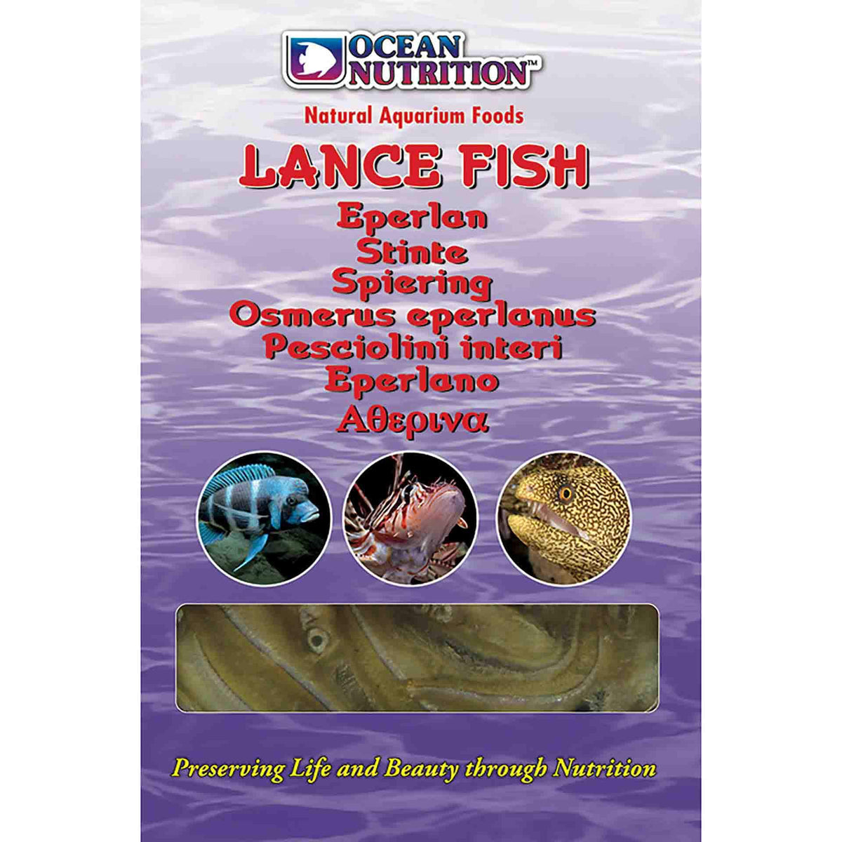 Ocean Nutrition Frozen Lance Fish 100g - In Store Pick up only!