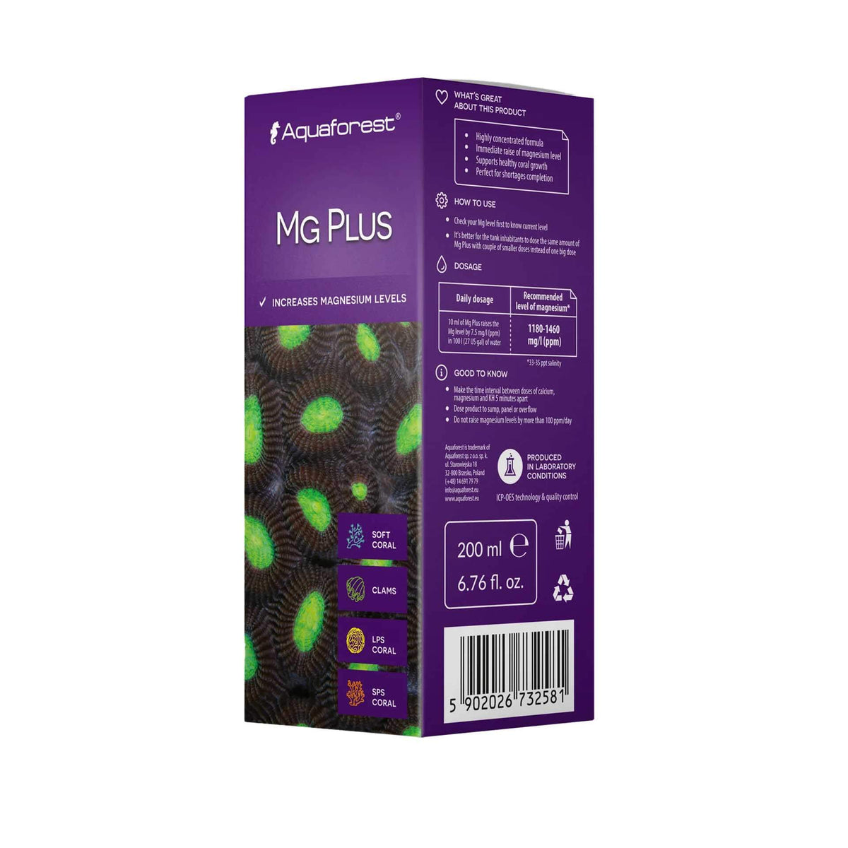 Aquaforest Mg Plus 200ml - Magnesium - Extra 50ml for FREE!