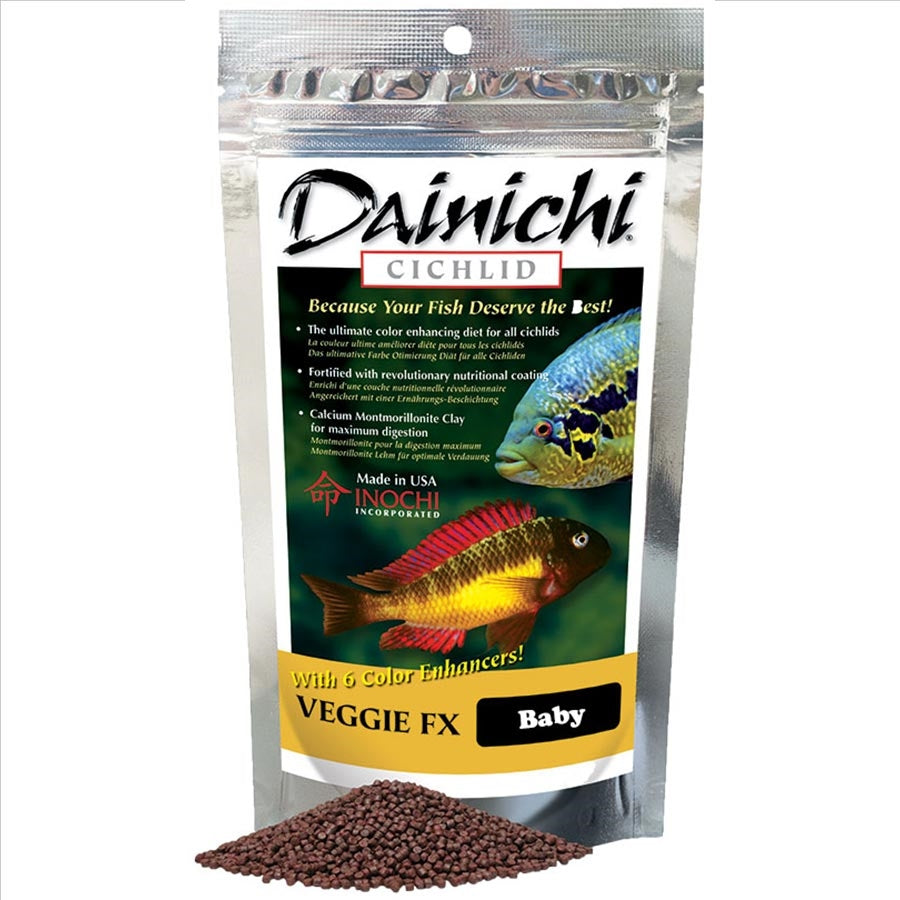 Dainichi Cichlid Veggie FX Sinking Baby Pellet 250g (1mm)