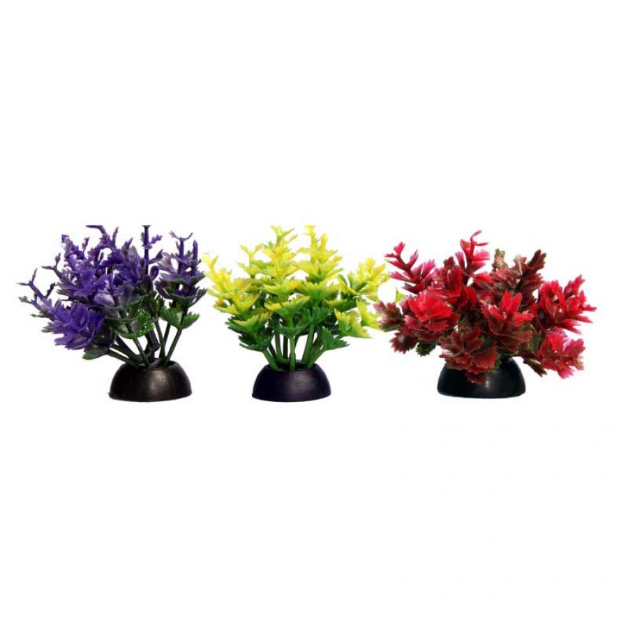 Aqua One Ecoscape Foreground Catspaw Yellow Pack of 4 - Artificial Plant