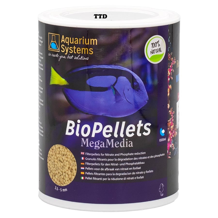 Aquarium Systems 1000ml Bio Pellets Mega Media to control Phosphate and Nitrate