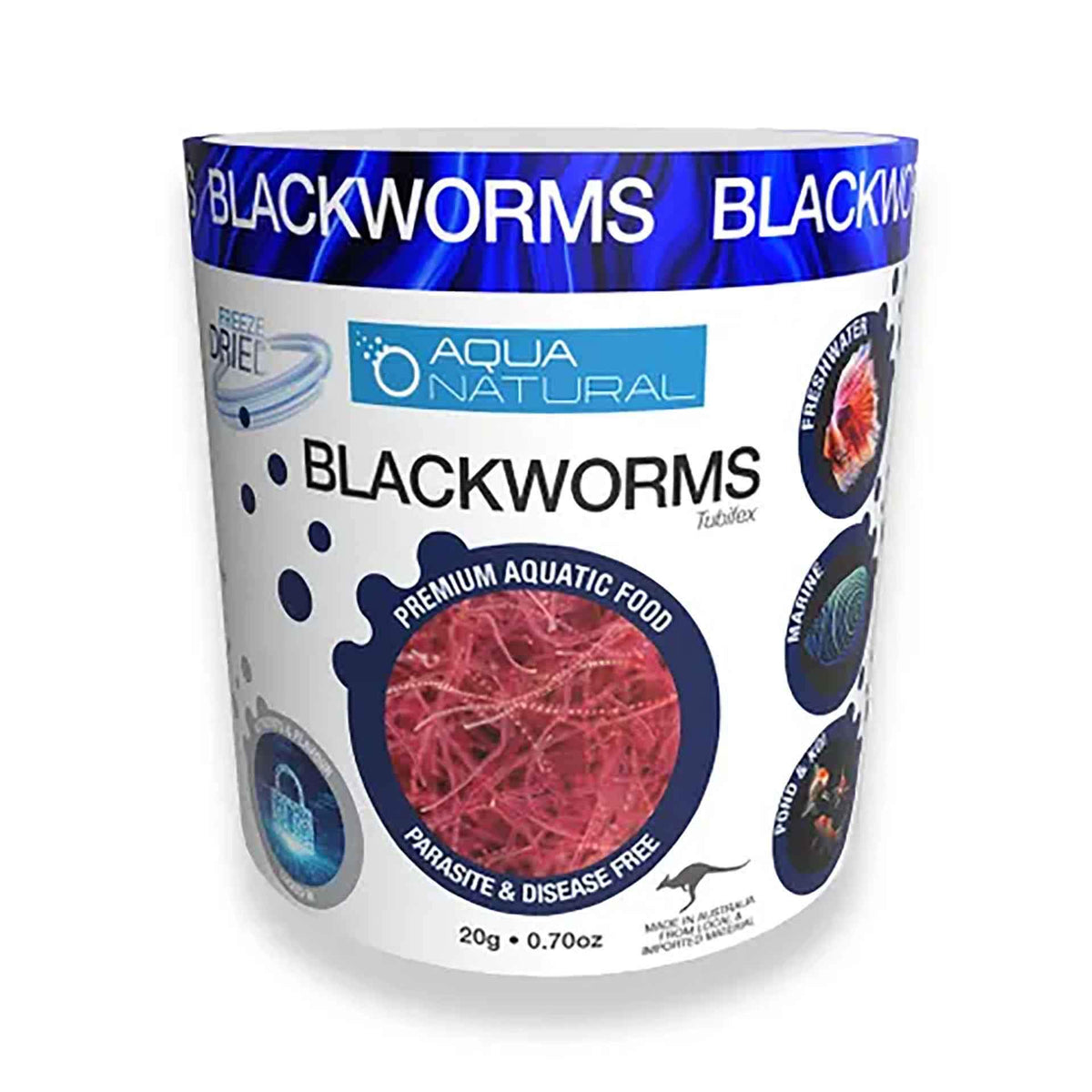 Aqua Natural Freeze Dried Blackworms 20g