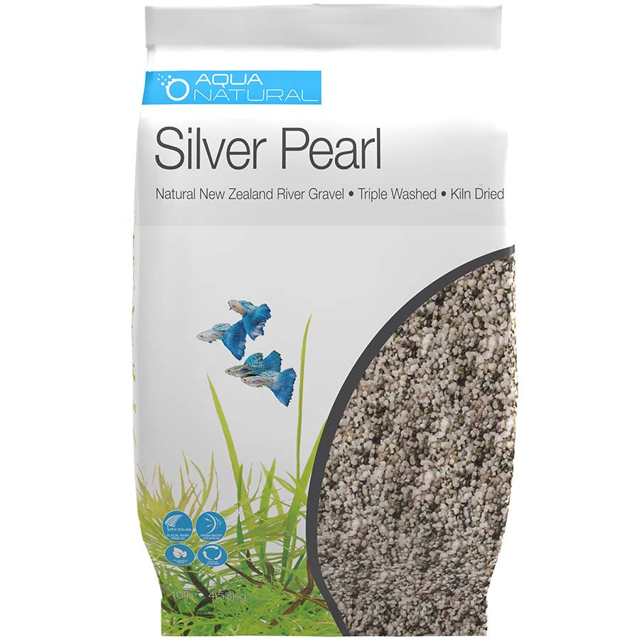 Aqua Natural Silver Pearl Natural River Gravel 4.5kg **
