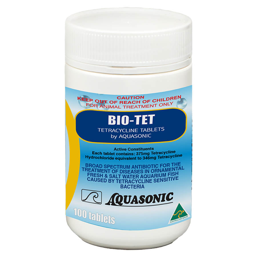 Aquasonic Bio Tet 100 Tabs - Broad Spectrum Antibiotic - Australian Made