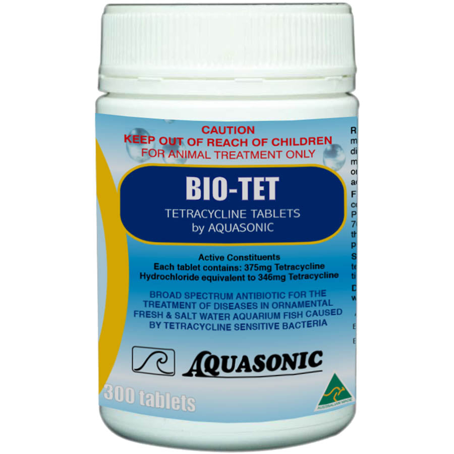 Aquasonic Bio Tet 300 Tabs - Broad Spectrum Antibiotic - Australian Made