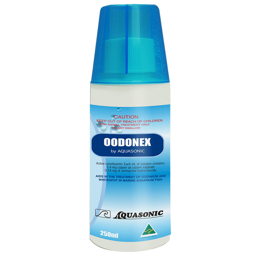 Aquasonic Oodonex 250ml - White Spot Treatment for Marine Fish - Australian Made