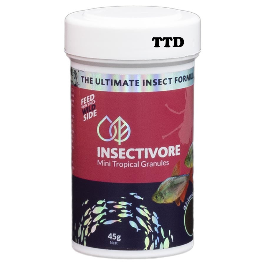 Bioscape Insectivore MINI Tropical Granules 45g 0.5-1mm Pellet Slow Sinking Fish Food