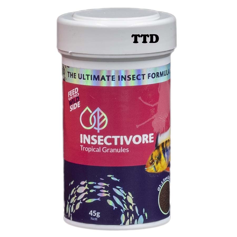 Bioscape Insectivore Tropical Granules 45g 1-1.5mm Pellet Slow Sinking Fish Food
