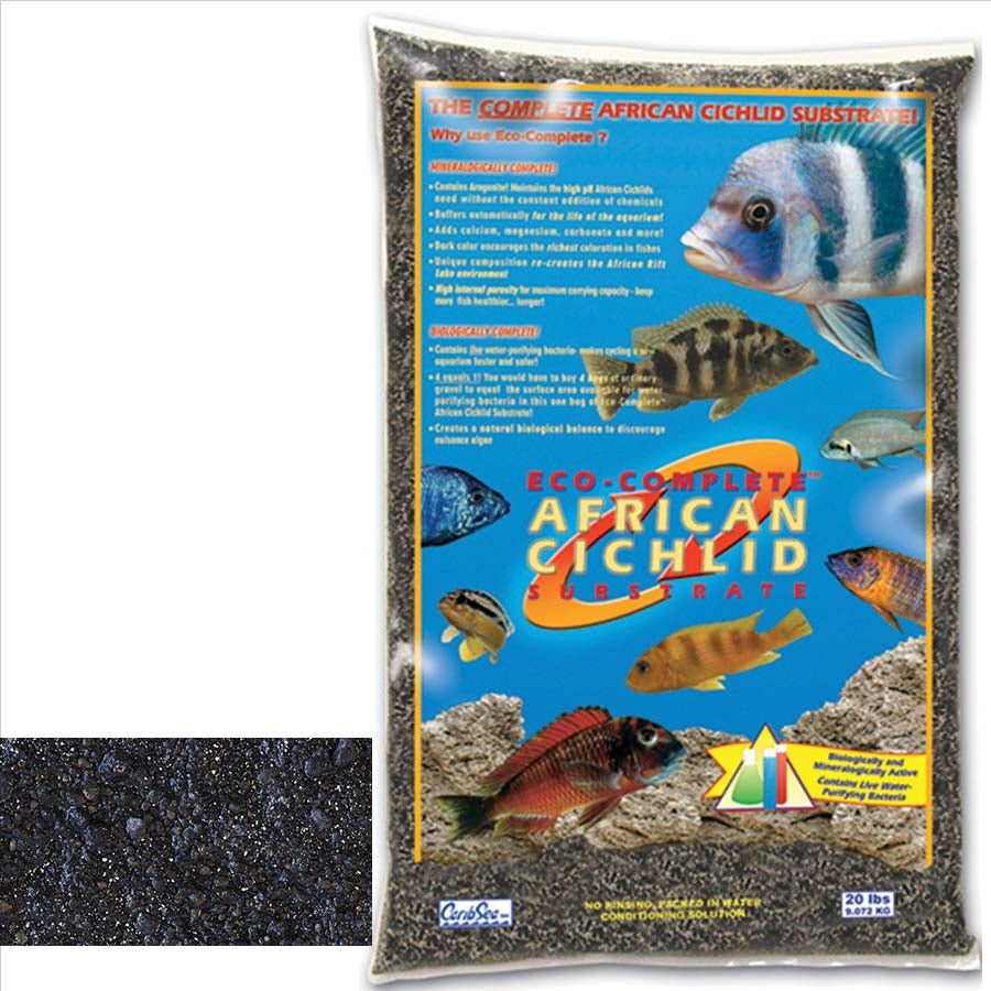 Carib Sea Eco-Complete Zach Black Cichlid (4-10mm) 9kg - 20lb Gravel **