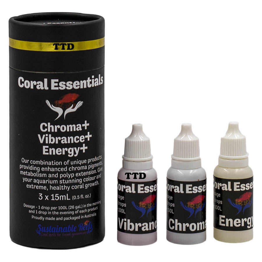 Coral Essentials Triple Pack Chroma+ Energy+ Vibrance+ (3x15ml Bottles)
