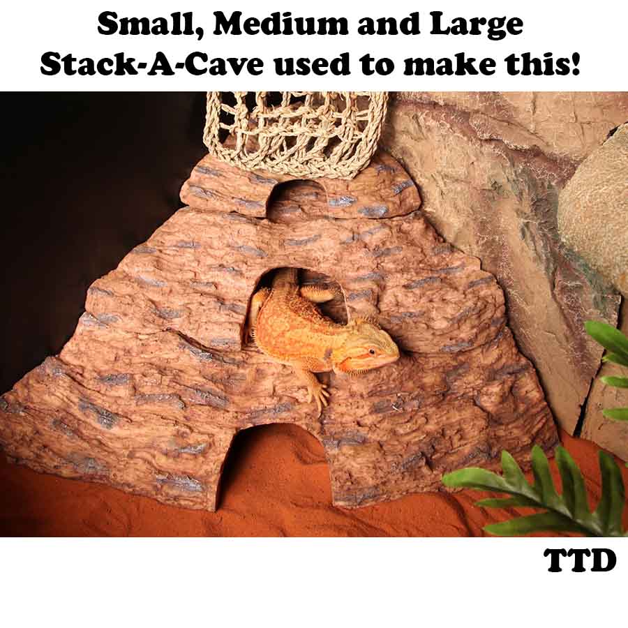Reptile One Small Stack-A-Cave 25l x 17d x 7.8h