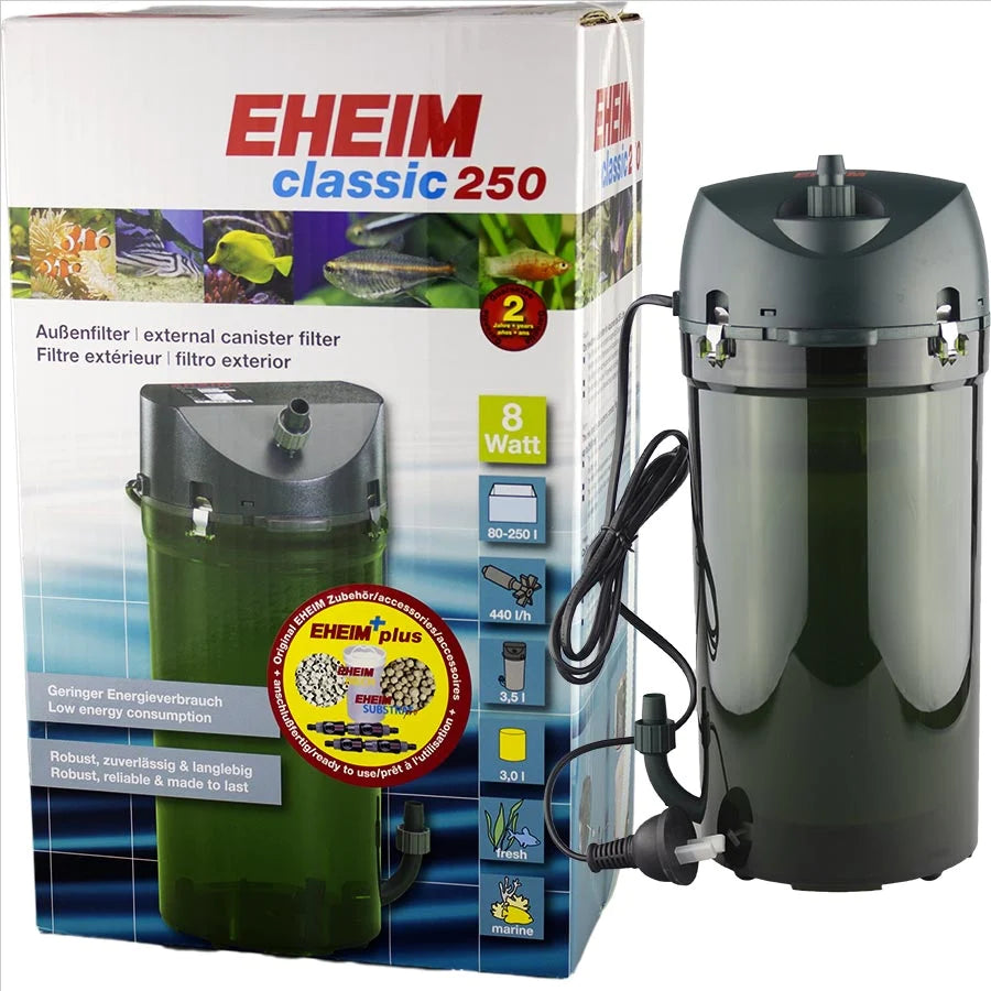 Eheim Classic 250 - 2213 (With Sponge and Bio Media) Canister Filter