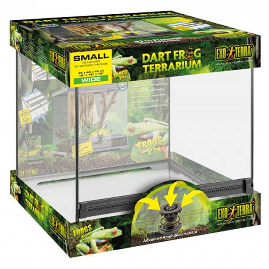Exo Terra Glass Dart Frog Terrarium - 45 x 45 x 45cm