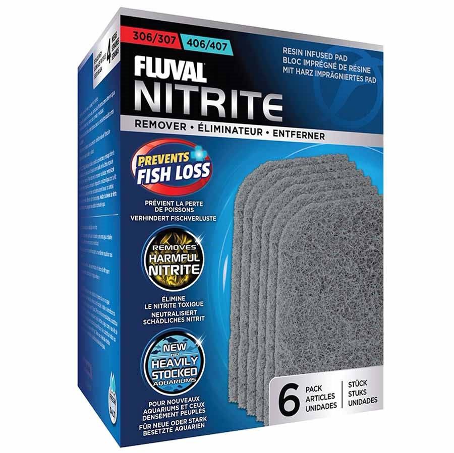 Fluval Nitrite Remover 6 Pack Pad Foam for 306, 307, 406 and 407 Canister Filters
