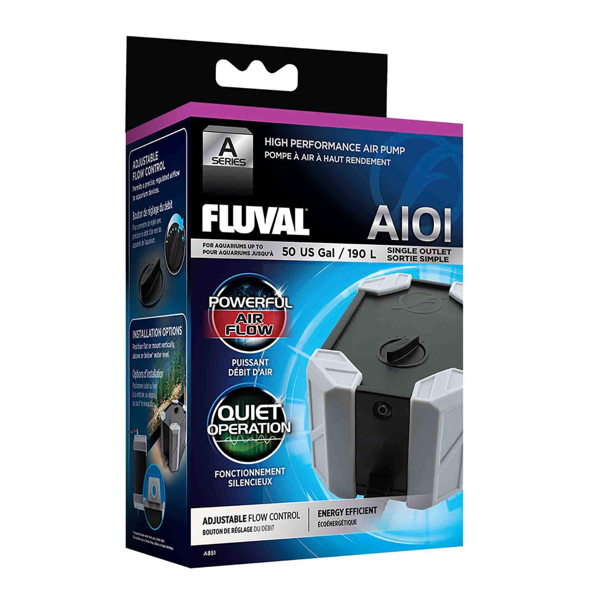 Fluval A101 Air Pump 90-110l/h - Single Outlet - A Series