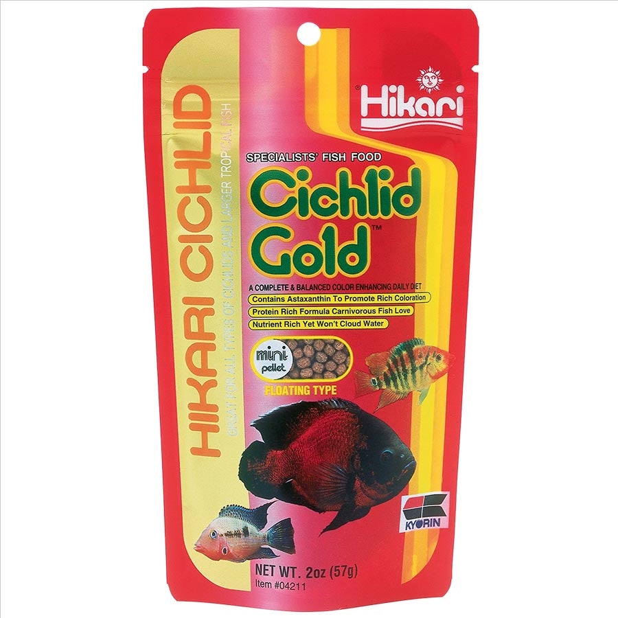 Hikari Cichlid Gold Mini Pellet 57g - 3.2-3.7mm pellet