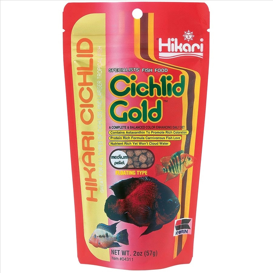 Hikari Cichlid Gold Medium Pellet 57g - 4.8-5.3mm pellet