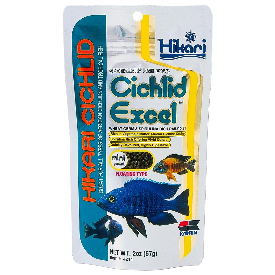 Hikari Cichlid Excel Mini Pellet 57g Floating 3-4mm Pellet