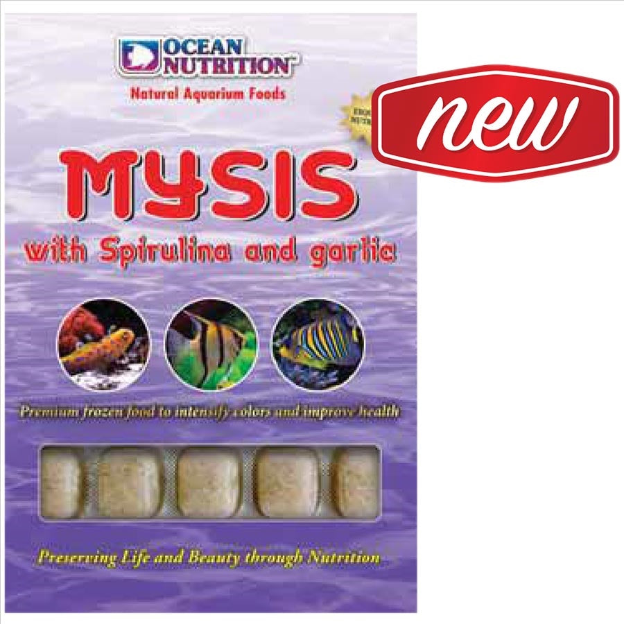 Ocean Nutrition Frozen Mysis Shrimp With Spirulina &amp; Garlic - In Store Pick up only!