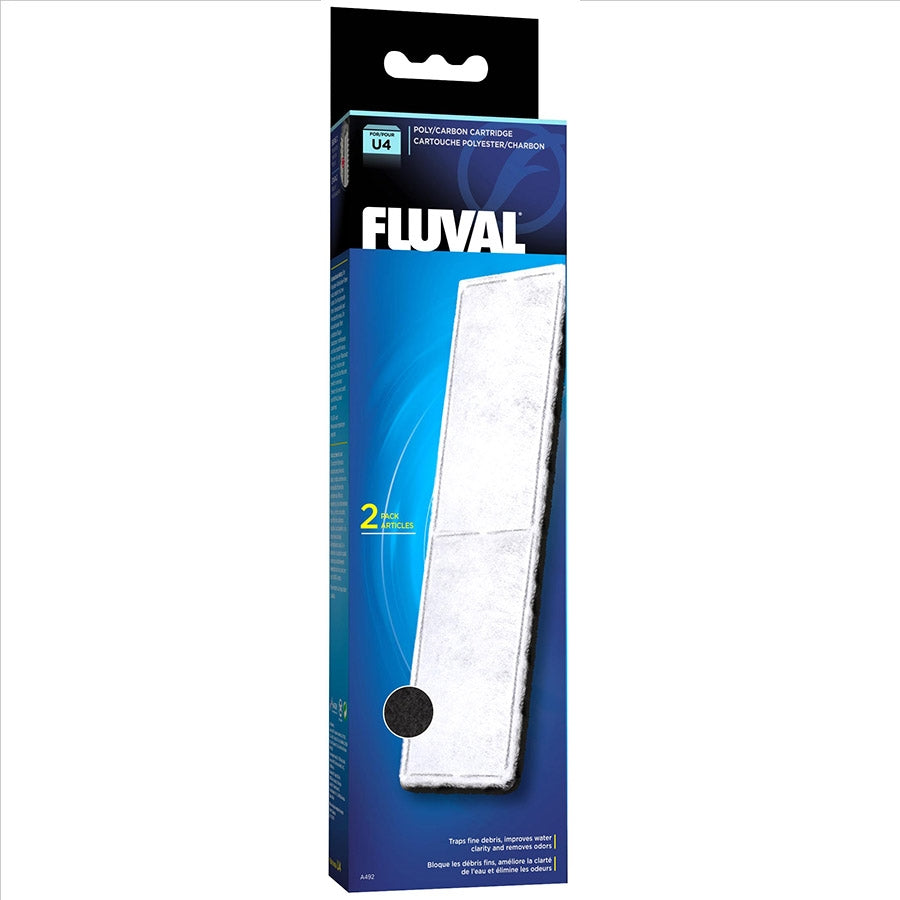 Fluval U4 Poly and Carbon Cartridge - Pack of 2