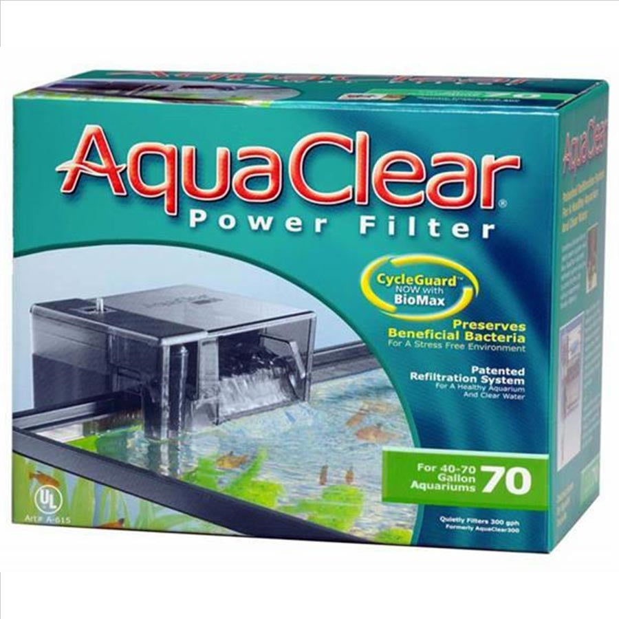 AquaClear 70 (300) Hang On Filter - 151-264l Aquariums