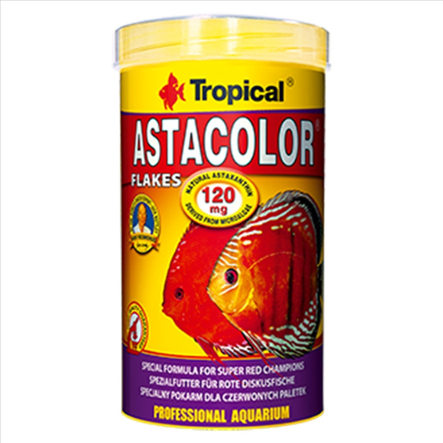 Tropical Astacolor Flake 100g/500ml Natural Colour Enhancing Discus Fish Food