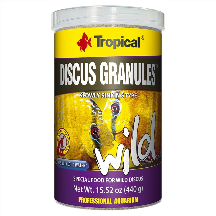 Tropical Discus Granules Wild 2mm Pellet 85g 250ml Fish Food
