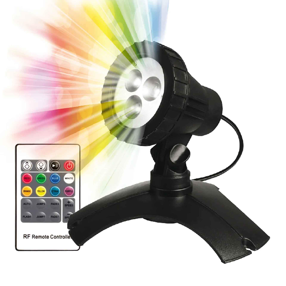 PondMAX 3 LED Multi Colour Pond &amp; Garden Light + Remote