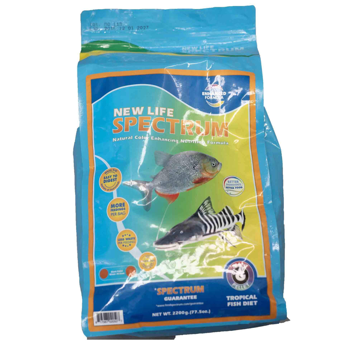 New Life Spectrum Giant Tropical Fish Diet 2.2kg -Sinking Pellet 10-10.5mm