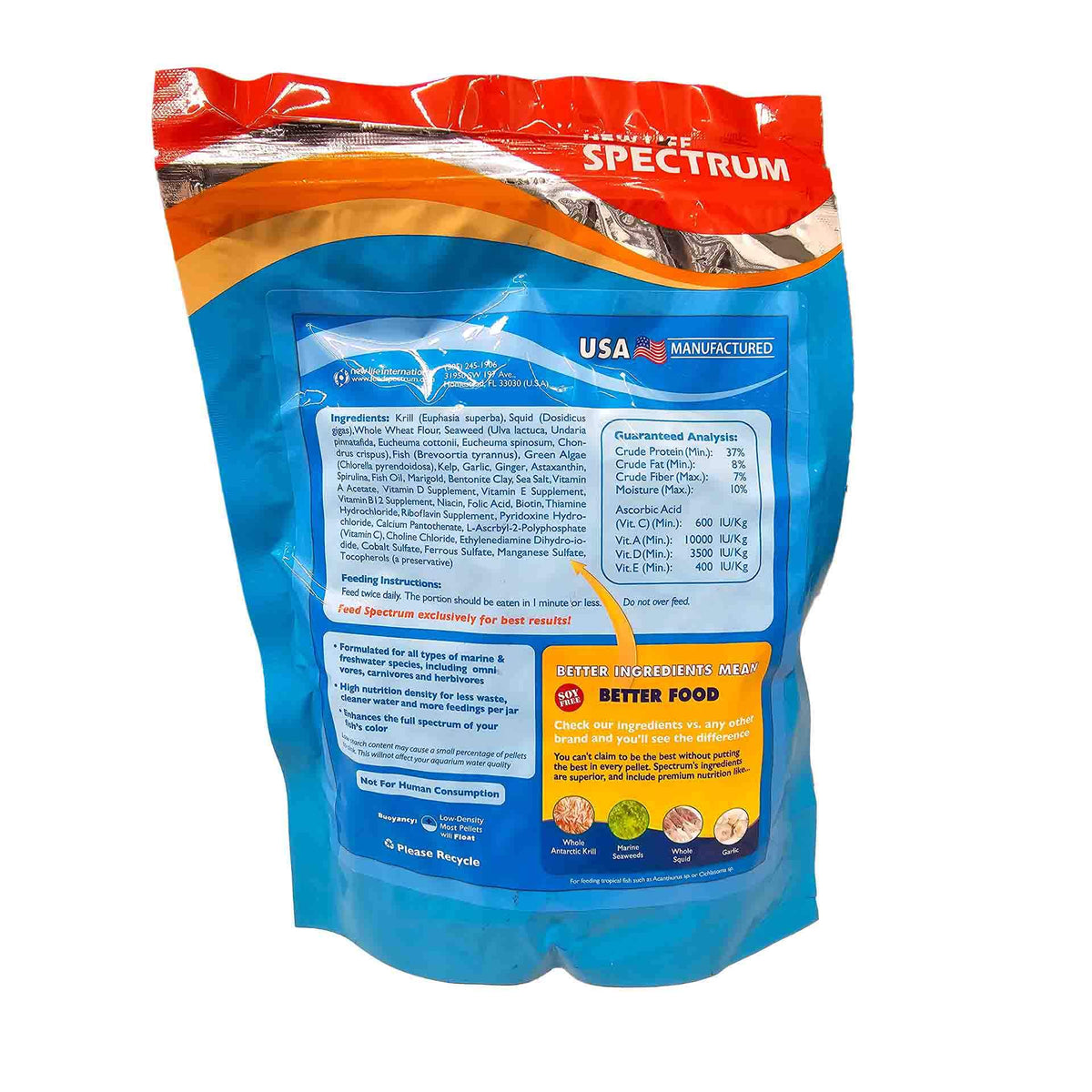 New Life Spectrum Extra Large Float Fish Diet 350g - Floating Pellet 4.5-5mm