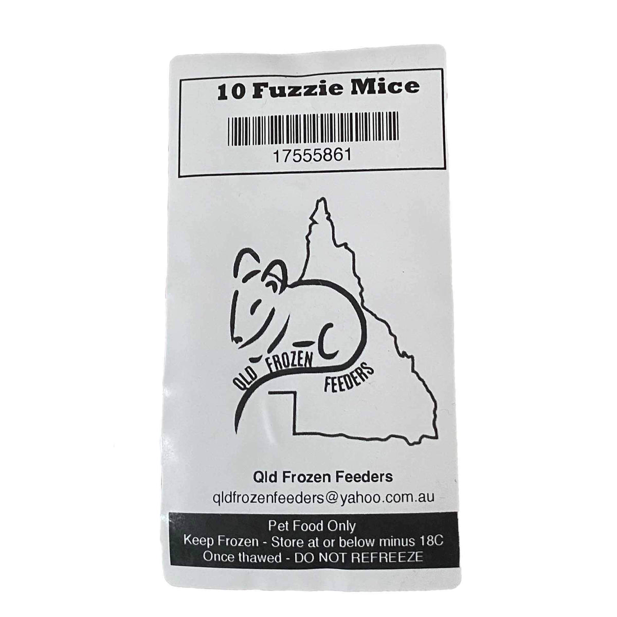 Frozen Feeder Mice - Fuzzie - 10 Pack - Frozen Food - In store Pick Up Only