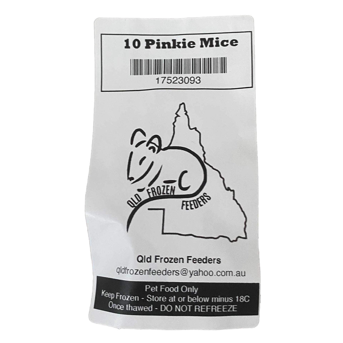 Frozen Feeder Mice - Pinkie - 10 Pack - Frozen Food - In store Pick Up Only