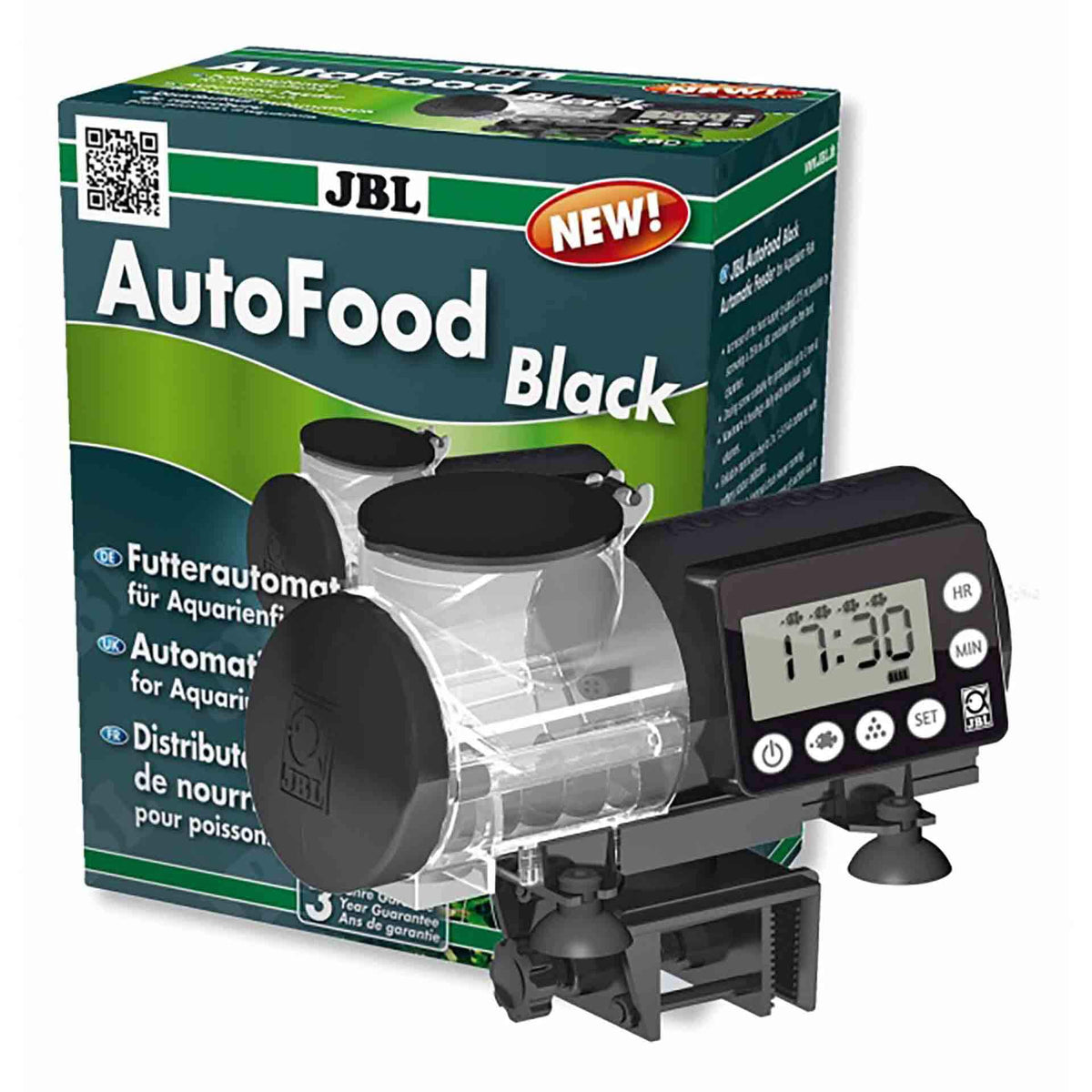 JBL Aquarium Automatic Feeder Electronic LCD Display Digital Fish Tank Feeding - Black