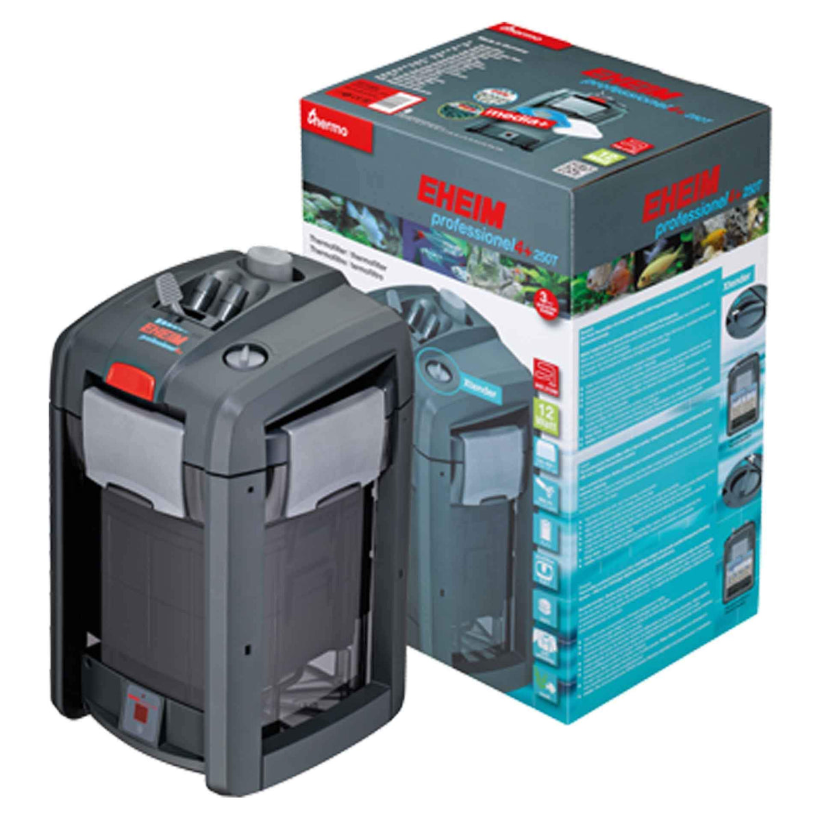 EHEIM Professionel 4+ 250T - External Thermo Canister Filter 12W, 950L/h (New Thermo version)**