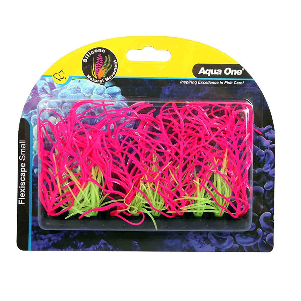 Aqua One Flexiscape Small Hornwort Pink Green 12cm - Artificial Plant