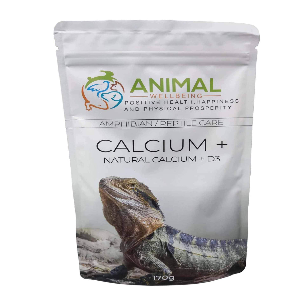 Animal Wellbeing Calcium+ Reptile Calcium & D3 Supplement 170g
