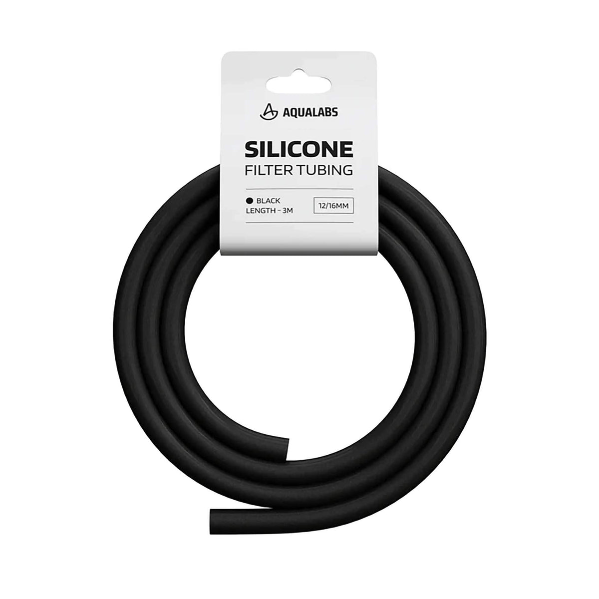 AquaLabs Silicone Filter Tubing 12/16 Black (3m)**