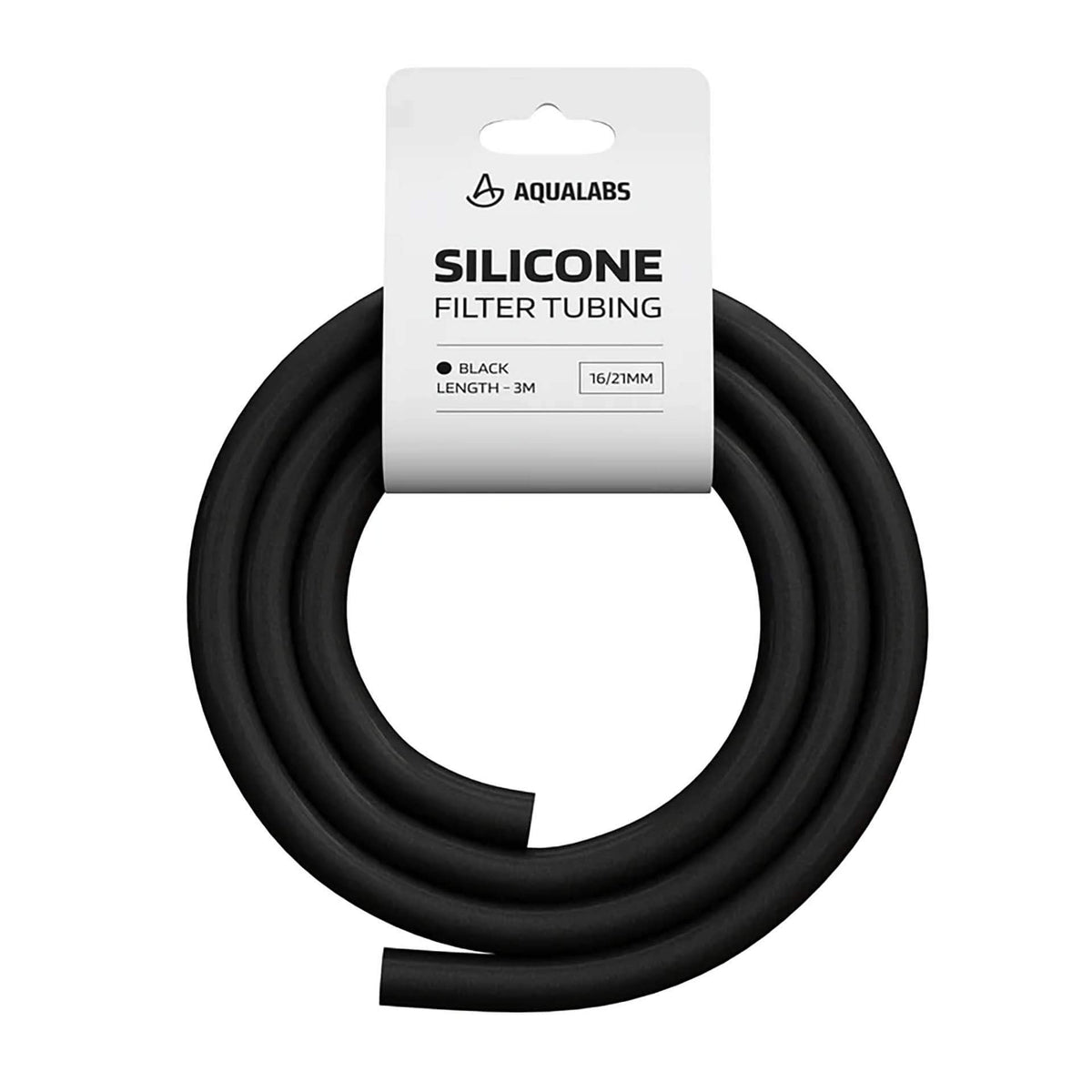 AquaLabs Silicone Filter Tubing 16/21 Black (3m)**