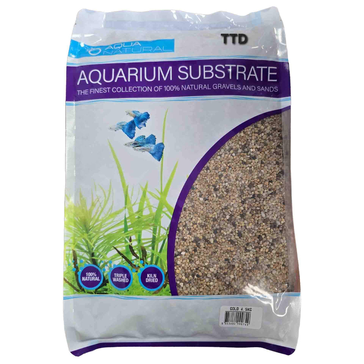 Aqua Natural Gold Pearl Natural River Gravel 4.5kg **