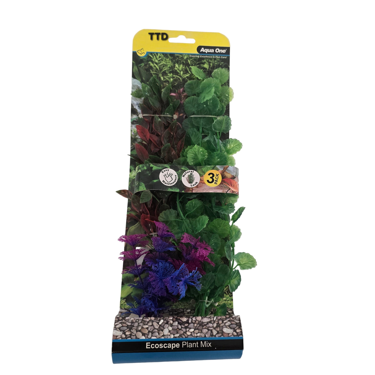 Aqua One EcoScape Plastic plant 3pk Mix 2 - 32cm - Artificial Plant