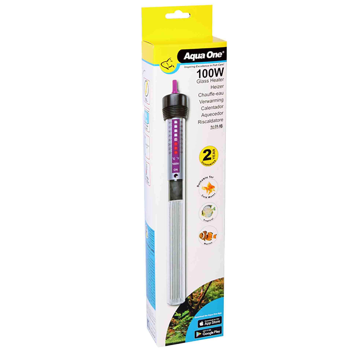 Aqua One Heater 100W Glass 24.5cm**