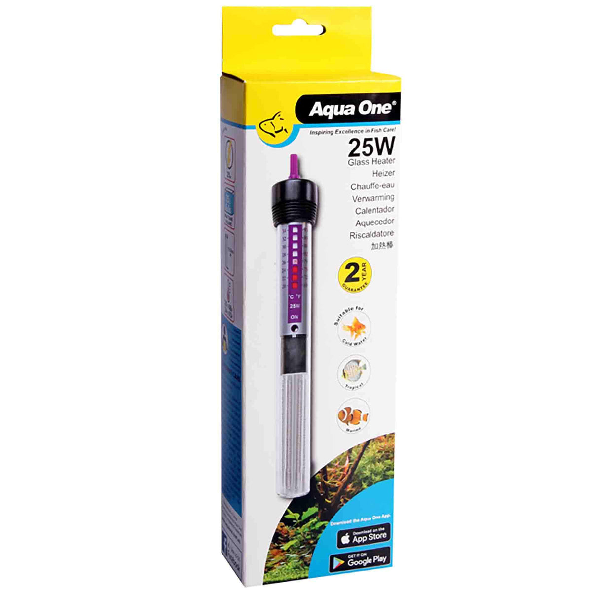 Aqua One Heater 25W Glass 18.5cm