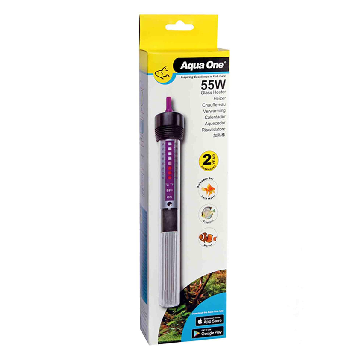 Aqua One Heater 55W Glass 20.5cm**